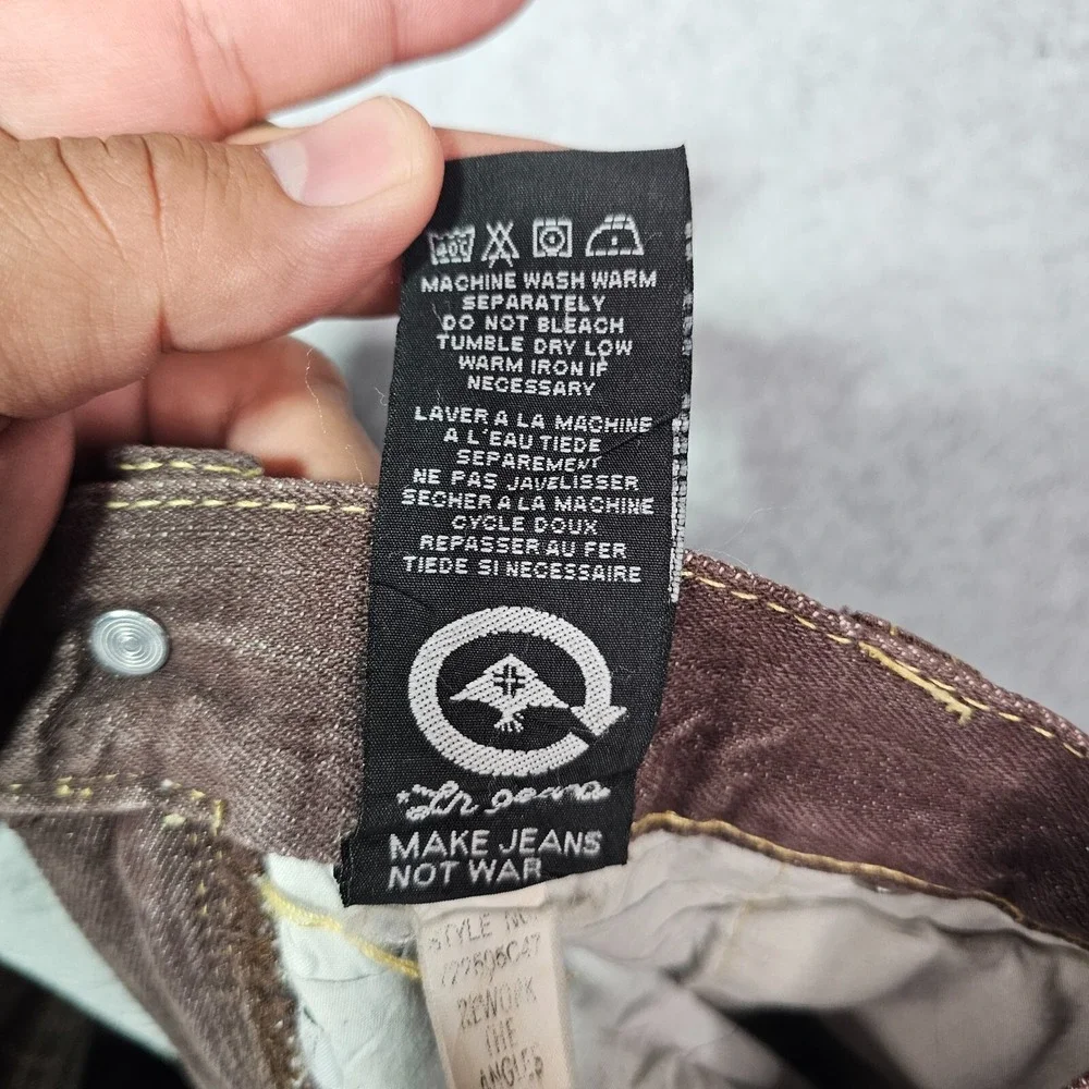 LRG‎ Lifted Research Group Mens Jeans 34x32 Blue Denim Grass Roots Straight Fit